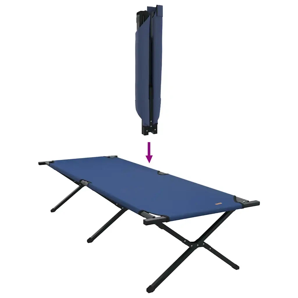 Letto da campeggio pieghevole Blu 210 x 80 x 46 cm CFW4287891