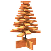 Albero di Natale | Decorazioni natalizie Marrone Cera 60 cm in Legno Massello di Pino