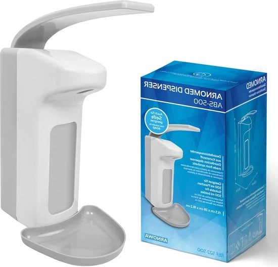 Disinettante per superfici in plastica per 500ml - Eurodispenser - bianco - per installazione a parete - dispensatore di sapone autonomo senza perforazione