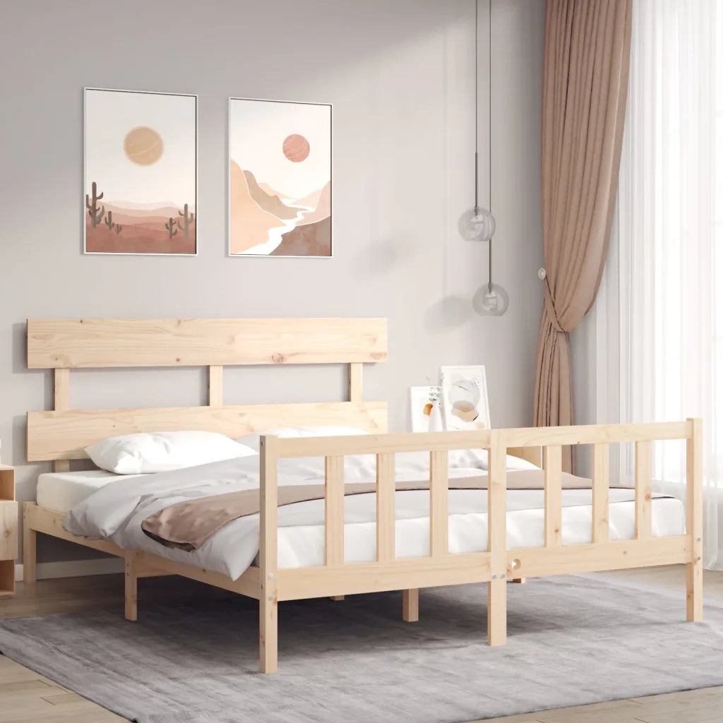 Giroletto senza Materasso 160x200 cm in Legno Massello di Pino 3193281
