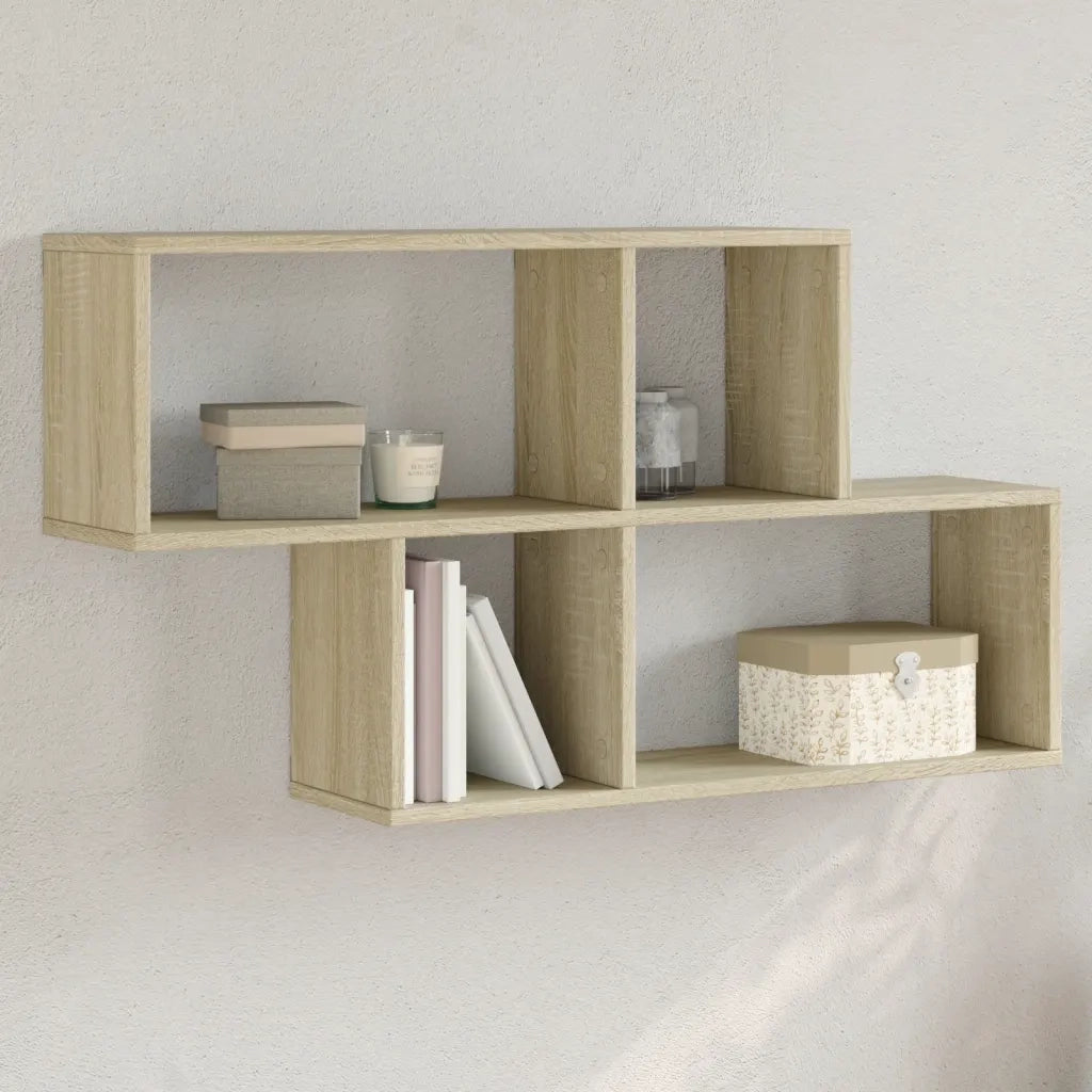 Scaffale a Parete Rovere Sonoma 100x20x53cm Legno Multistrato 848019