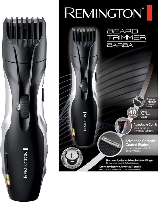 Tagliatore di barba (11 impostazioni di lunghezza 0.4 mm - 18 mm, Senza filo e con filo, Lame affilate a vita)