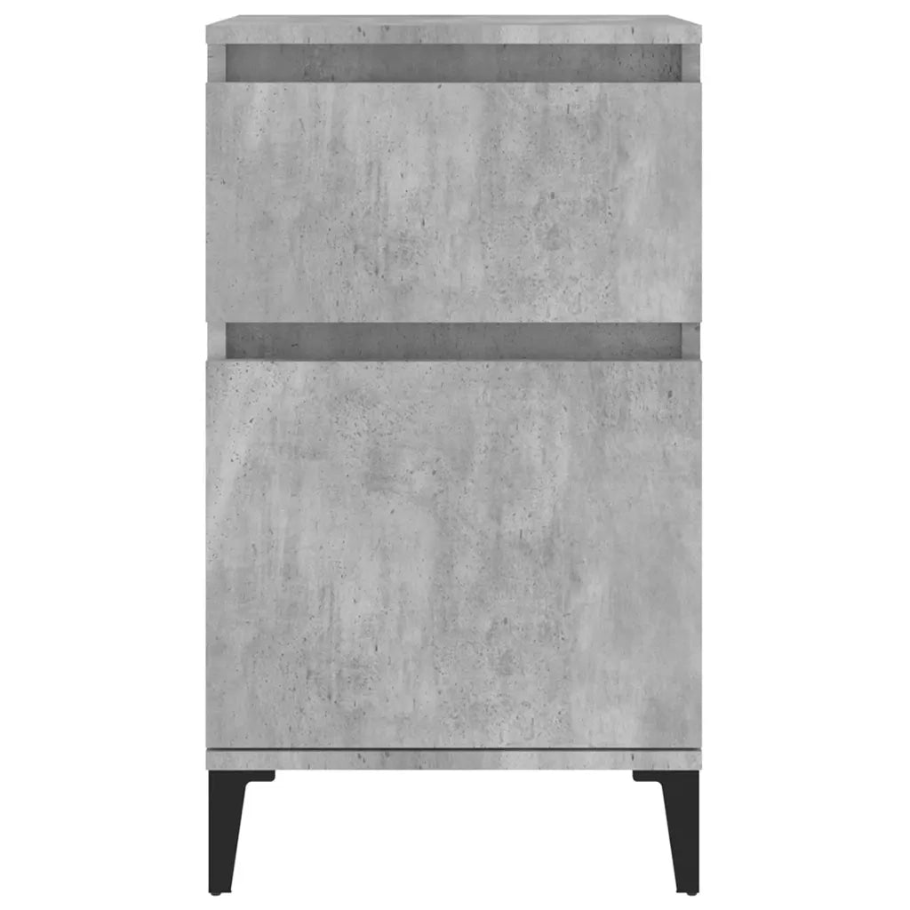 Comodini 2 pz-Set di 2 Tavolino da notte Grigio Cemento 40x35x70 cm 549305