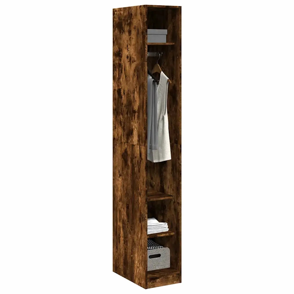 vidaXL Armadio Rovere Fumo 30x50x200 cm in Legno Multistrato