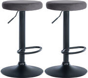 2er Set Barhocker Ponte Samt schwarz