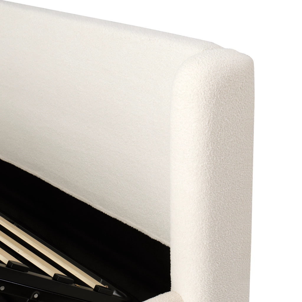 Letti contenitori 180x200 cm; contenitore sollevabile; Bouclé; beige; (Senza materasso)