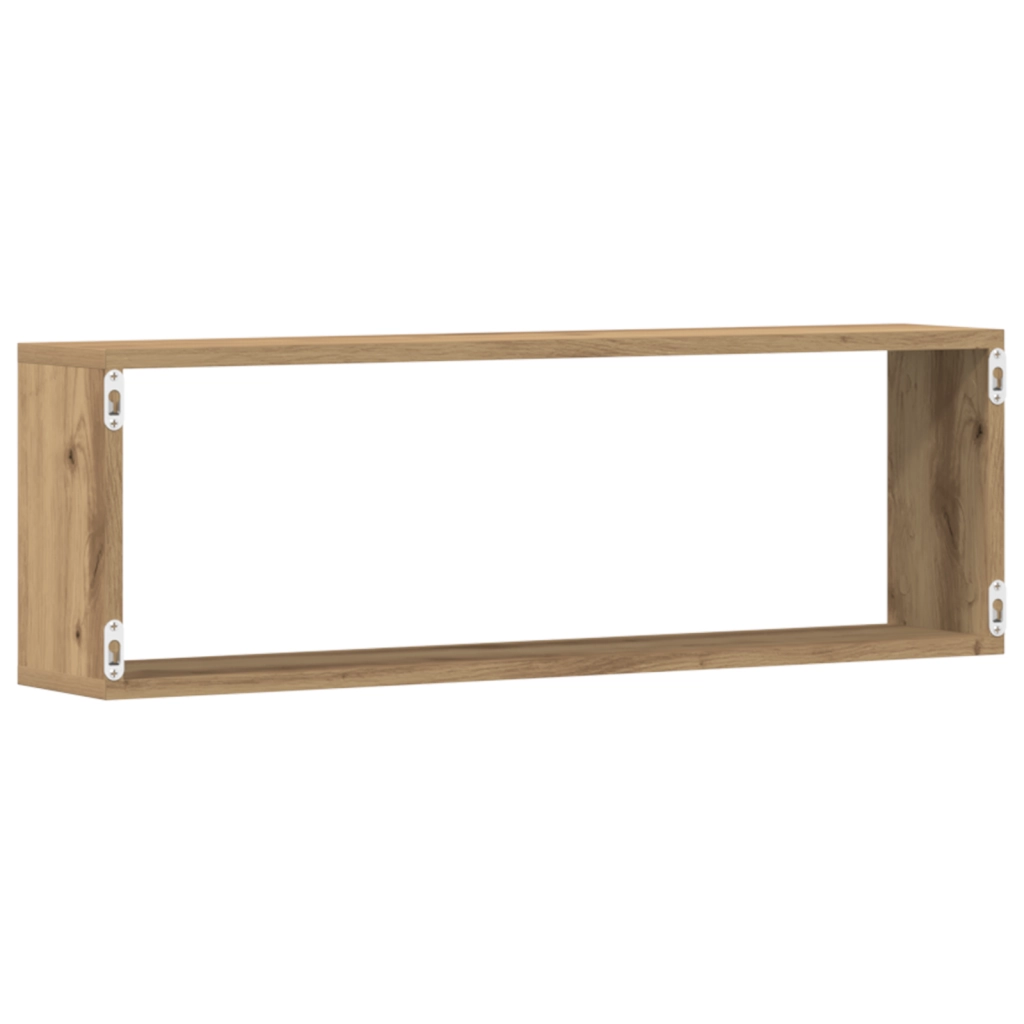 Mensole da parete 4 pezzi Rovere artigianale 80x15x26 cm in legno ingegnerizzato