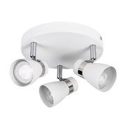 Plafoniera Kanlux ENALI 28764 3xGU10 bianco/cromo 20cm