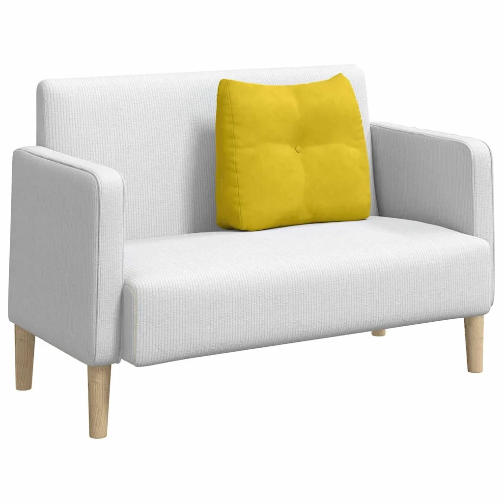Cuscino per Schiena Giallo 60 x 24 x 50 cm Velluto 42014407