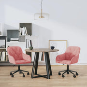 Sedie da Pranzo Girevoli 2 pz Rosa in Velluto 3103425