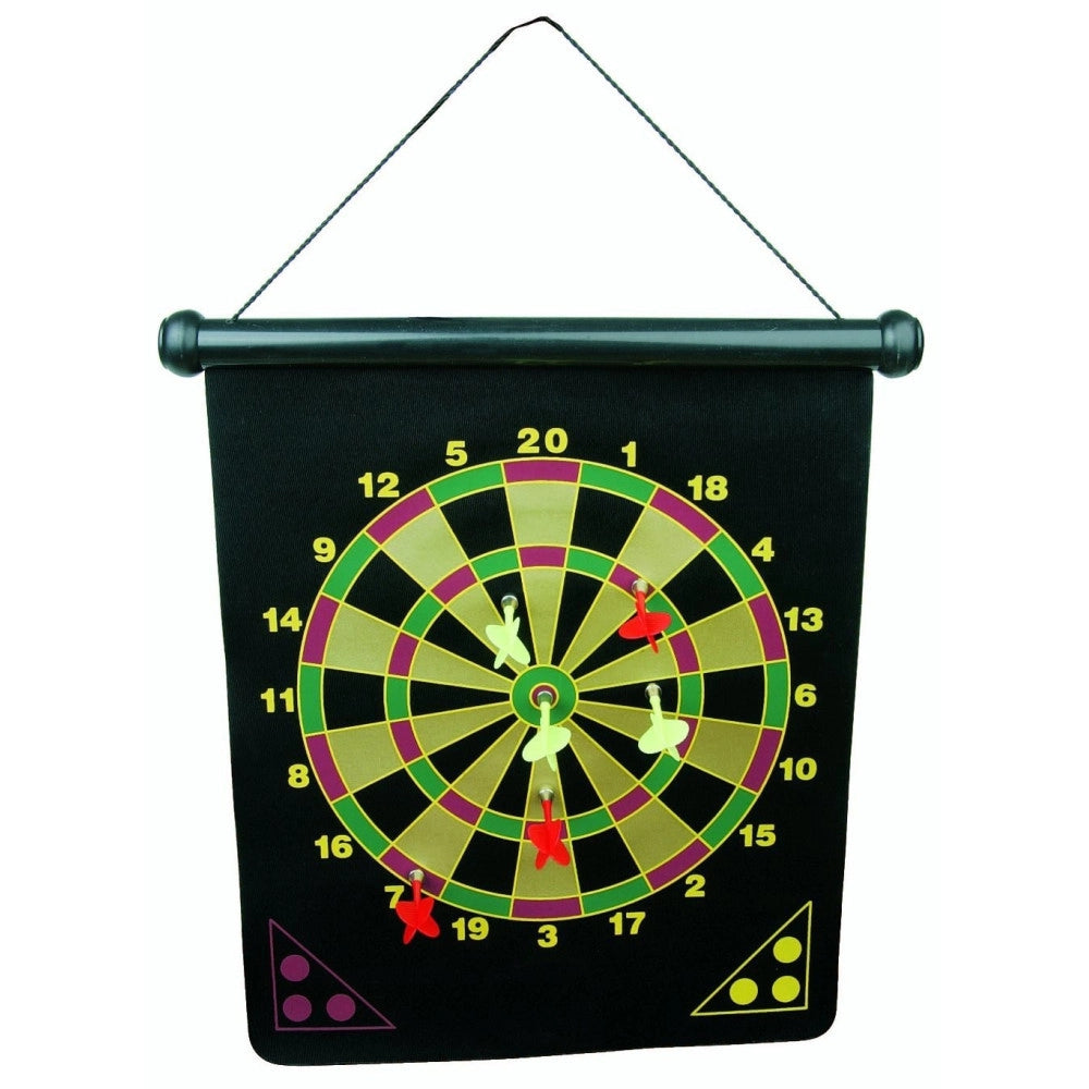 Trade Shop - Tiro A Segno Bersaglio Su Tessuto Magnetico Con 4 Freccette Magnetiche 45 Cm -
