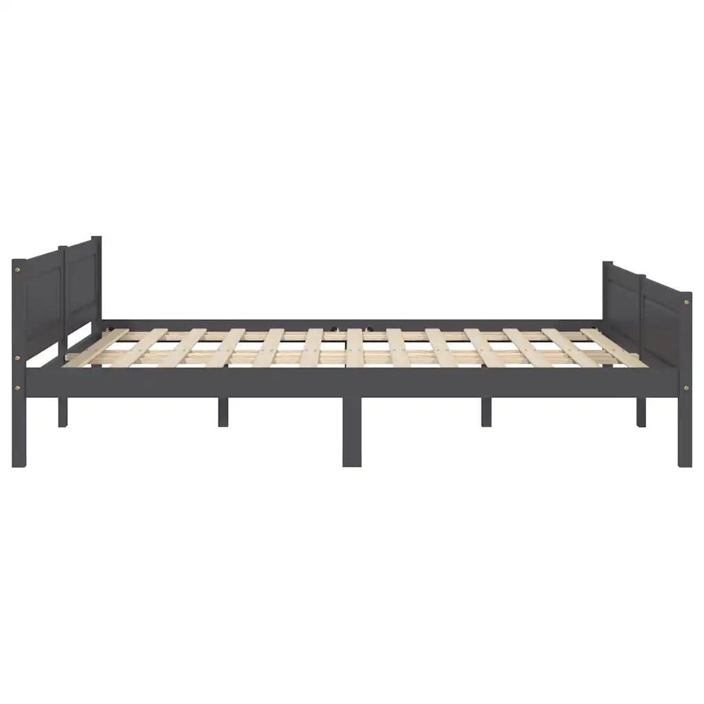Giroletto Grigio in Legno Massello di Pino 140x200 cm 322127