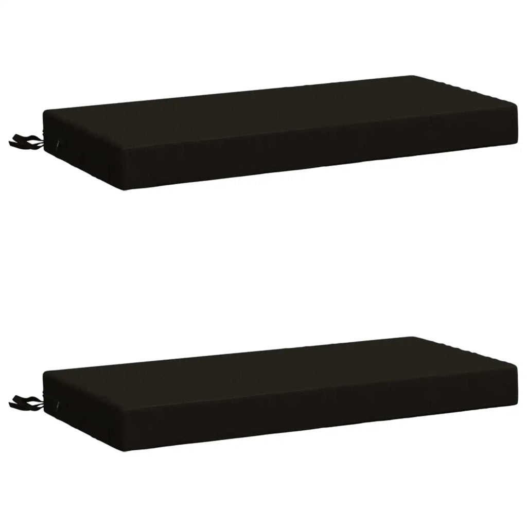Cuscini per Panchina a 2 Pezzi SOEST 2 pz 100% Poliestere Nero 949501