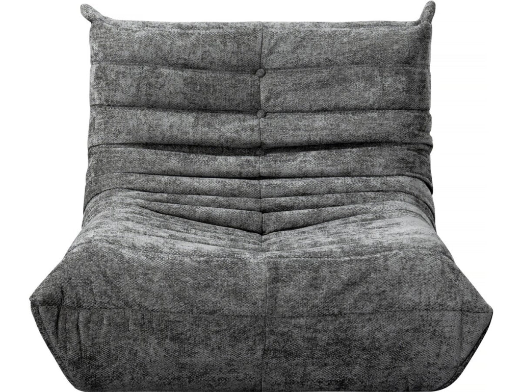 Set di 2 poltrone componibili in tessuto testurizzato "Velasca" - Grigio