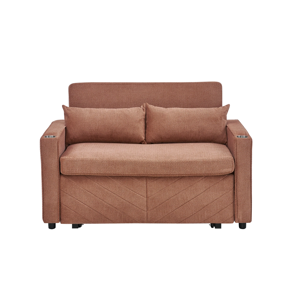 Divano Letto 2 Posti con Ricarica USB ¨C MINIMAL ¨C Arancione