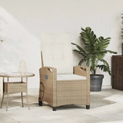 Sedia da giardino reclinabile Beige e Crema 56 x 60 x 112 cm