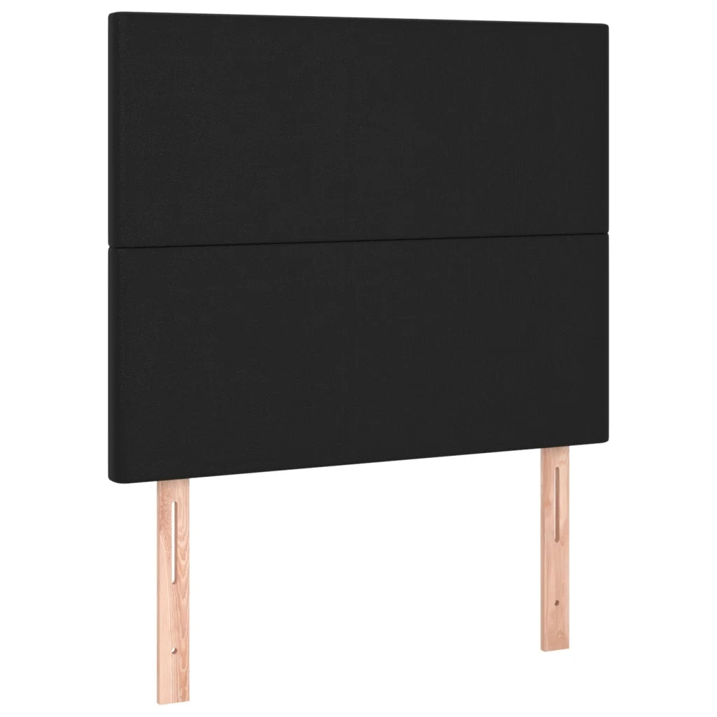 Giroletto a Molle con Materasso Nero 80x200 cm in Similpelle