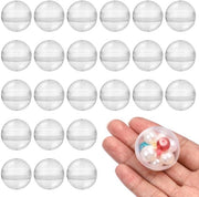 Kit di manutenzione per palline ornamentali 100 pezzi - Capsule trasparenti - Palline ornamentali con contenitore apribile - Materiale plastico - Resistente alle deformazioni - Adatto per caramelle - Capsule di manutenzione