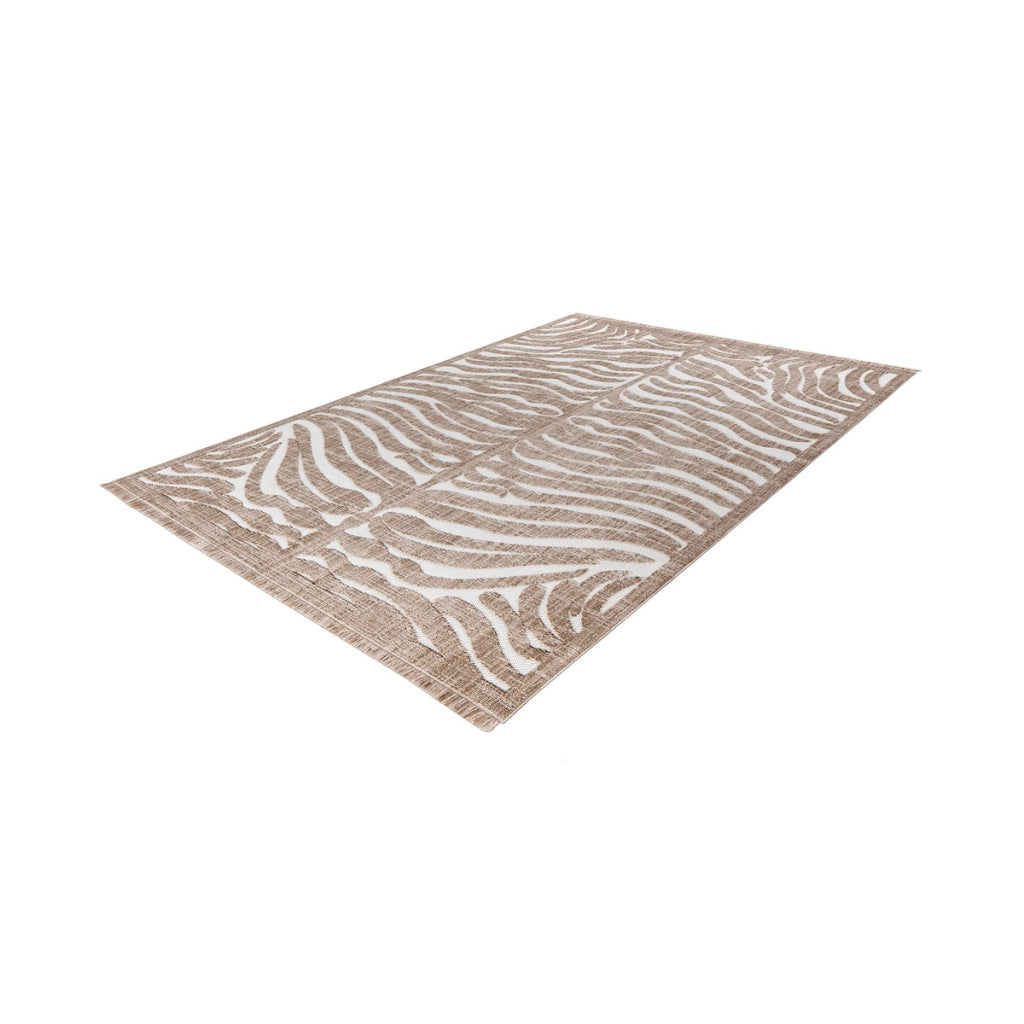 Tappeto moderno Sarai 300 con design zebrato marrone