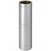 Elemento lineare doppia parete Ø 250/300 mm sp. 0,5 mm h. 1000 mm canna fumaria