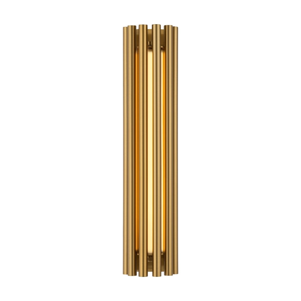 Applique Contemporanea Sonata Led Alluminio Ottone Diffusore Vetro Oro
