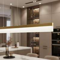 Lampada Da Soffitto Led App1694-cp 120 Cm Brush Gold