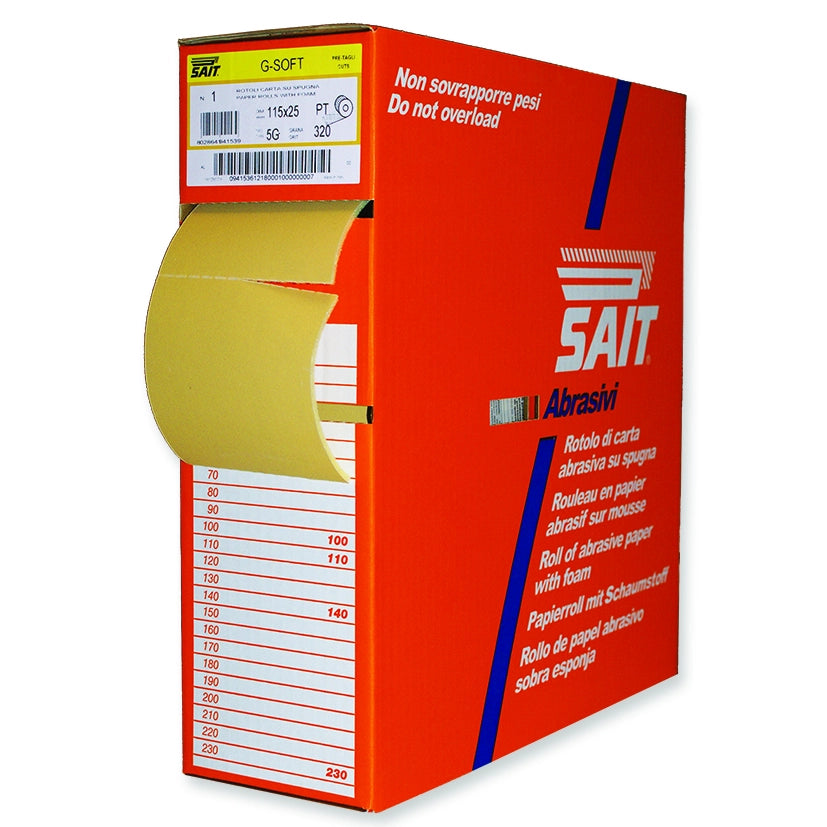 Sait CARTA ABRASIVA RI-SAITAC-SOF 5G mm. 115x25 mt. grana 320