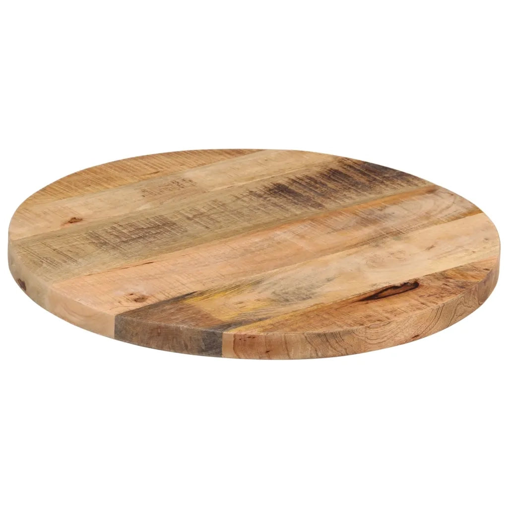 Piano per Tavolo Ã˜ 60x3,8cm Rotondo Legno Massello Grezzo Mangocod mxl 116846