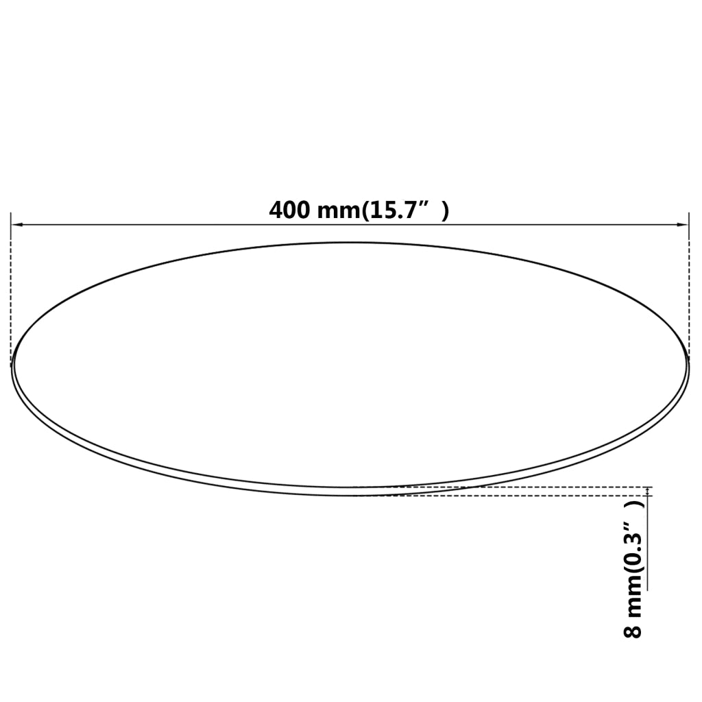 Superficie Tavolo Rotondo in Vetro Temperato 400 mm cod mxl 58418