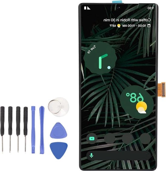 Schermo LCD a tocco per digitizzatore - Montaggio e sostituzione per smartphone 67 pollici con sensore di rilevamento impronte digitali - Kit di riparazione