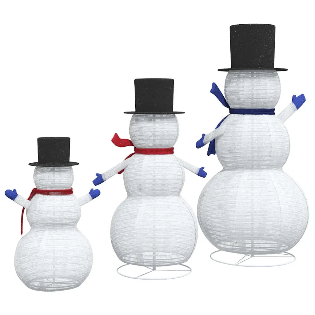 Famiglia di Pupazzi di Neve di Natale 3 pcs Bianco caldo 42018968