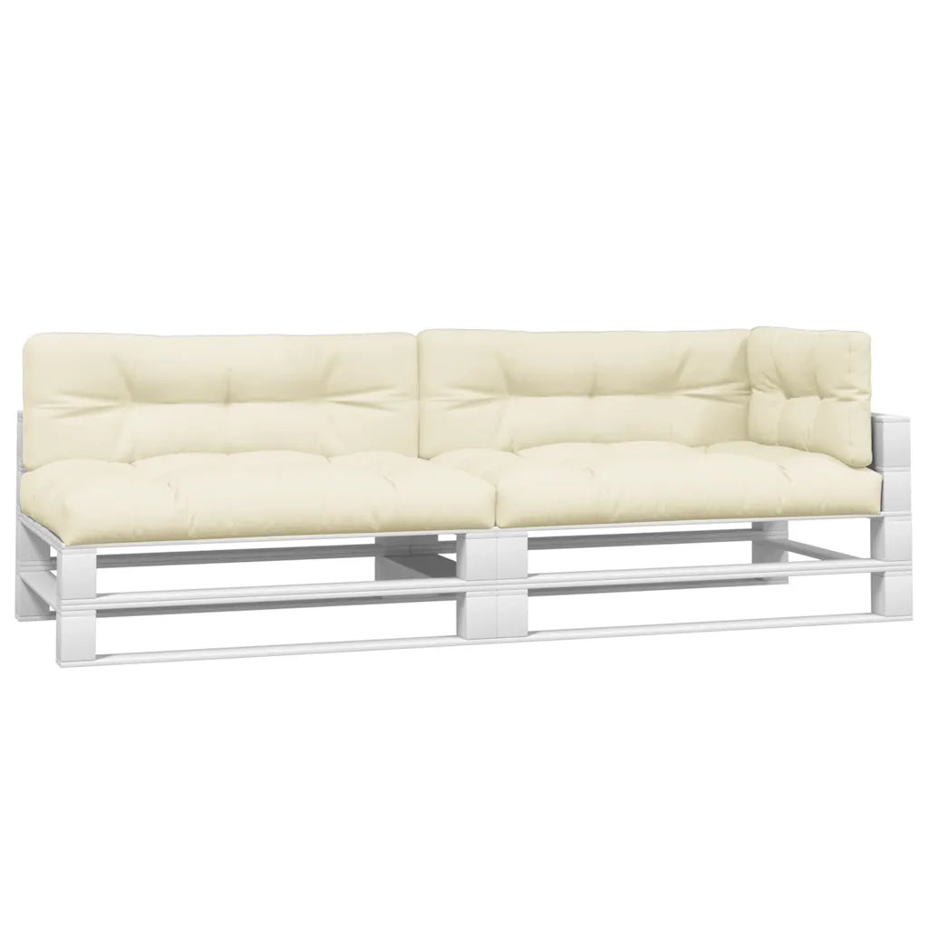 Cuscini per Pallet 5 pz Crema in Tessuto 314575