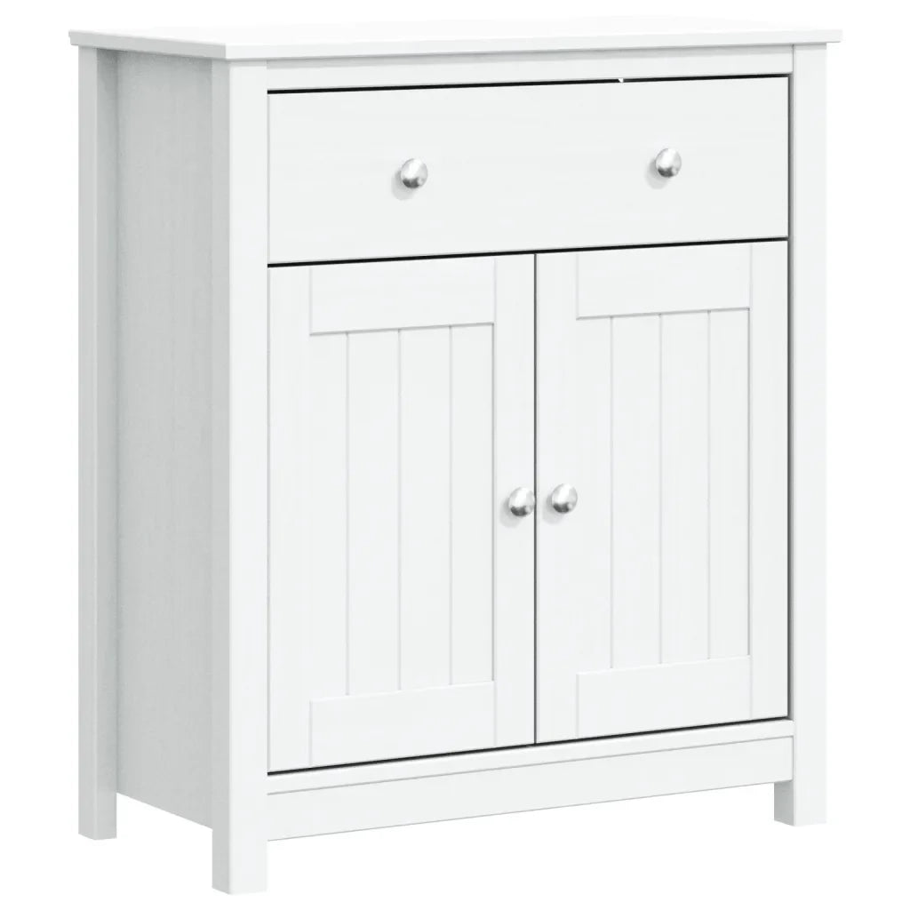 Mobiletto da bagno con vano contenitore 69,5 x 34 x 80 cm finitura liscia stile rustico pino bianco massello 02_0047335