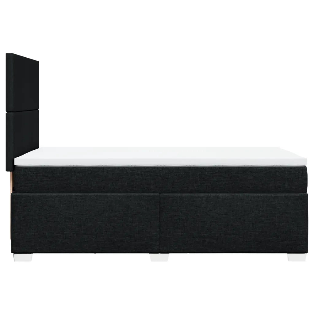 Giroletto a Molle con Materasso Nero 100x200 cm in Tessuto 3290394