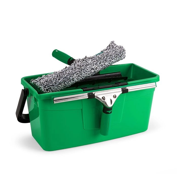 Kit ErgoTec Pulizia Vetri Avanzato 3-in-1 (Lavavetro + Tergivetro + Secchio 12 L) | UNGER