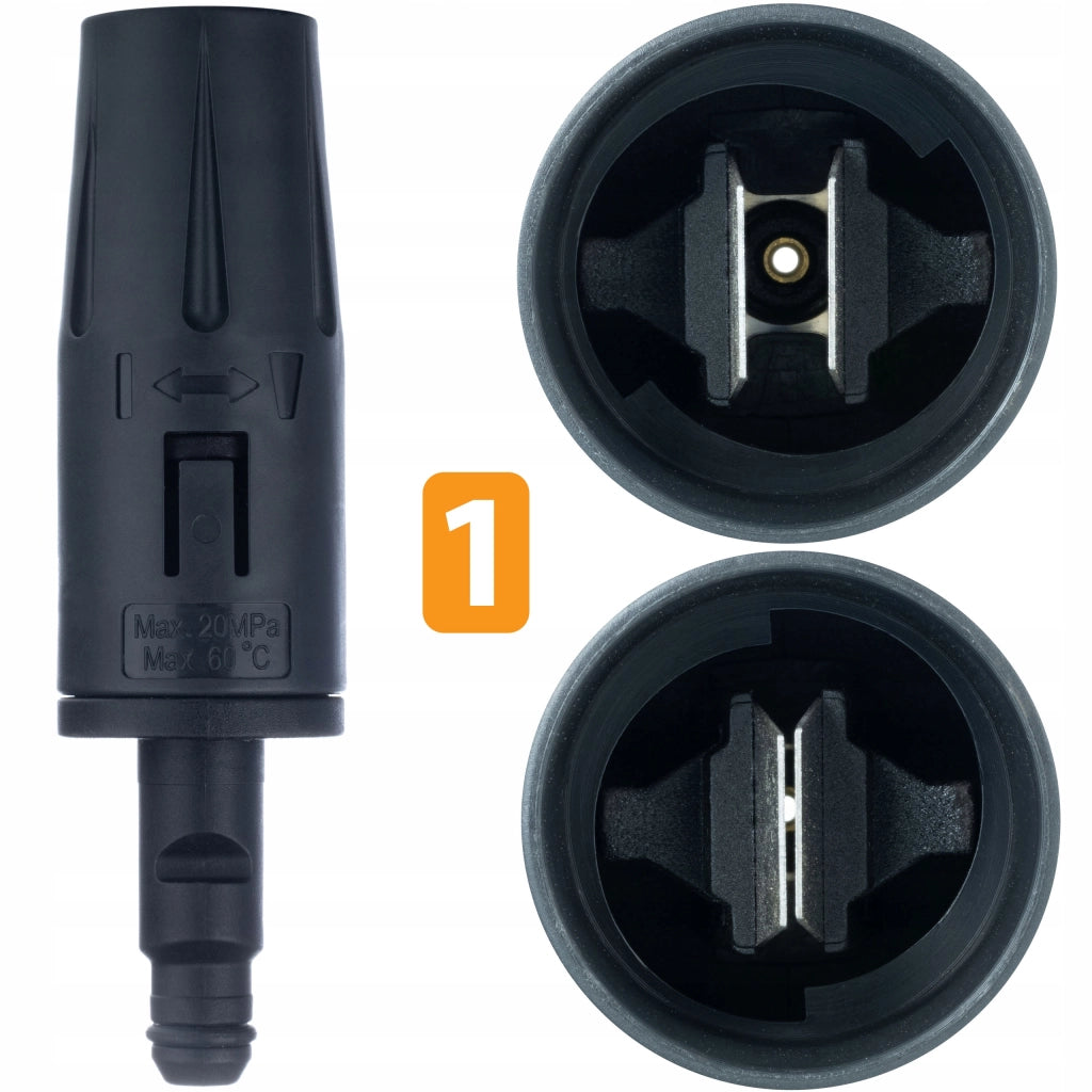 Pistola e Tubo Alta Pressione di Ricambio compatibile con Idropulitrice Kärcher K2–K7 – 10m, Click Connect, Lancia Vario