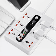 Pannello di alimentazione ad alta potenza, cavo estensibile, caricatore tipo C, presa USB, carica rapida 20W, presa timer, bianco