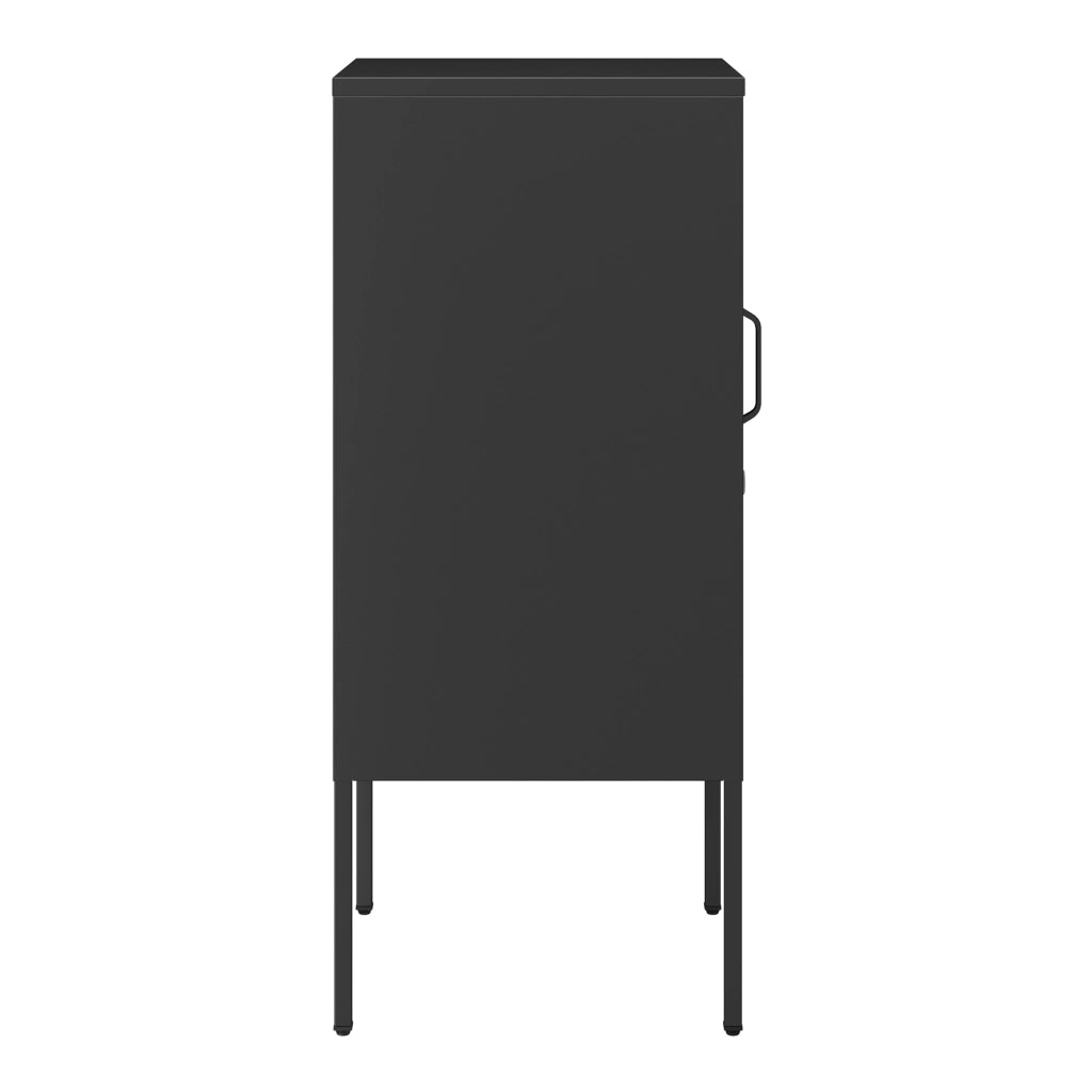 Set di 2 Comodini Hausjärvi con Anta a Destra e Sinistra 82 x 35 x 35 cm - Nero [en.casa]