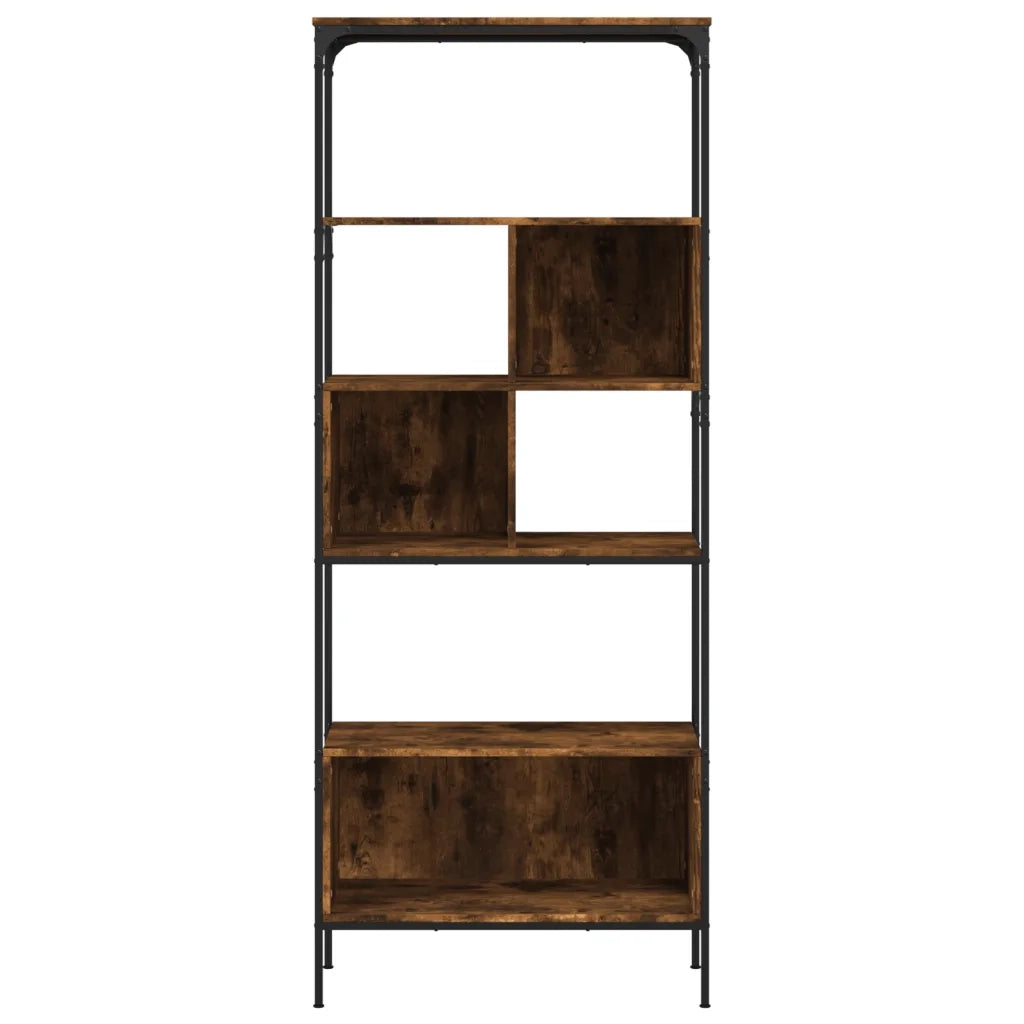 Libreria 5 Ripiani Rovere Fumo 76x33x188,5 cm Legno Multistrato 839005