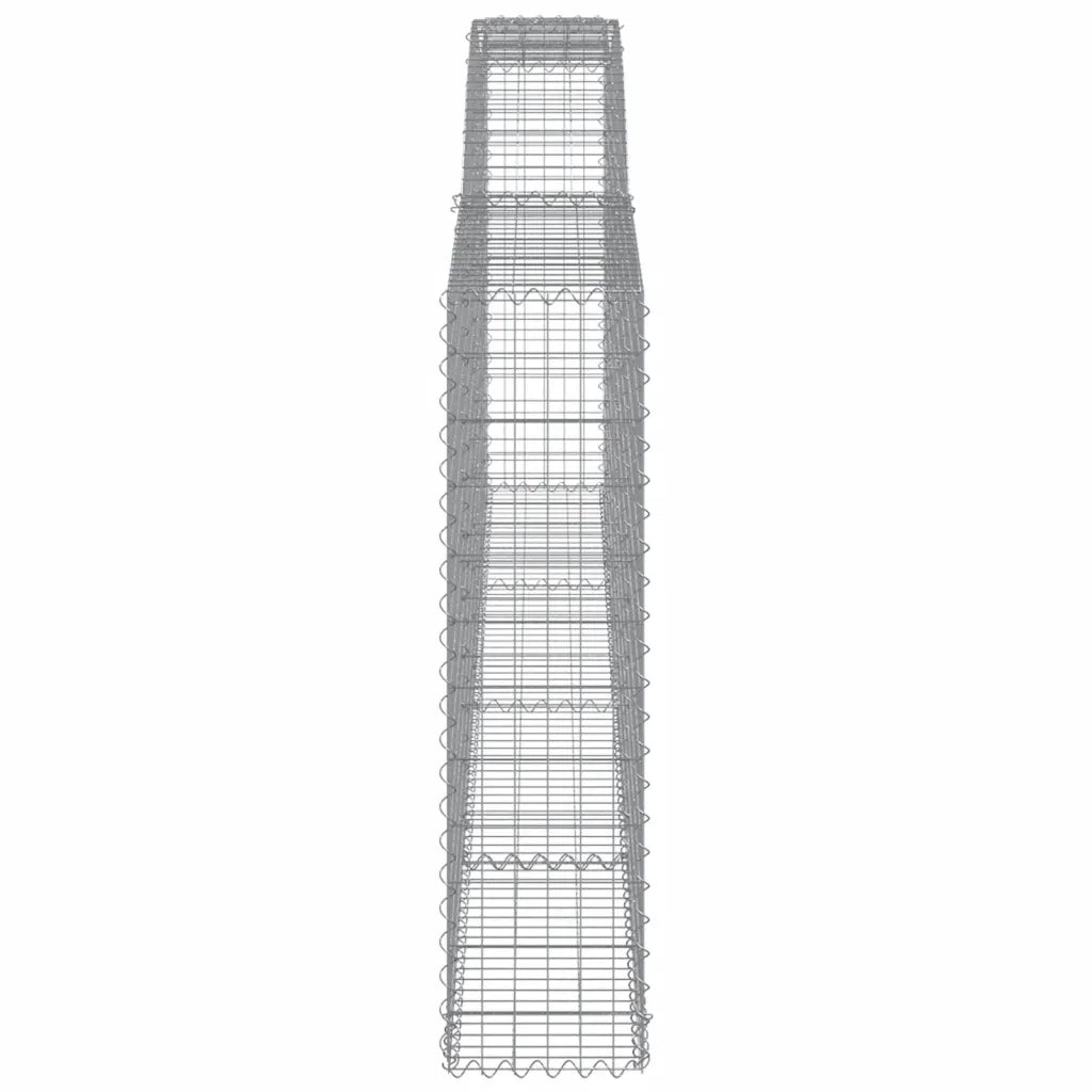 Cesti Gabbioni ad Arco 10 pz 400x30x120/140 cm Ferro Zincato 3146887