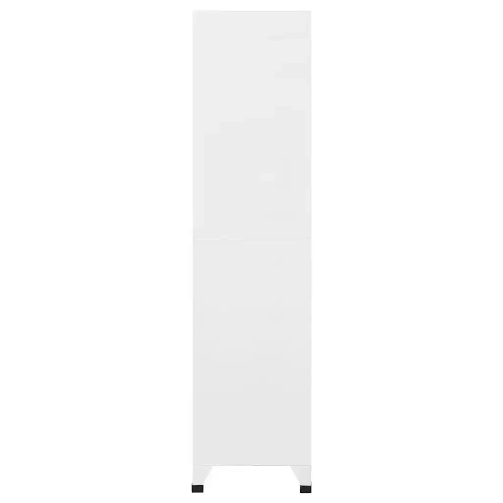 Armadietto con Serratura Bianco 90x40x180 cm in Acciaio cod mxl 53303