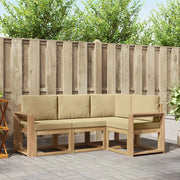 Set di divani da esterno 4 pz Bianco e Beige 3387567