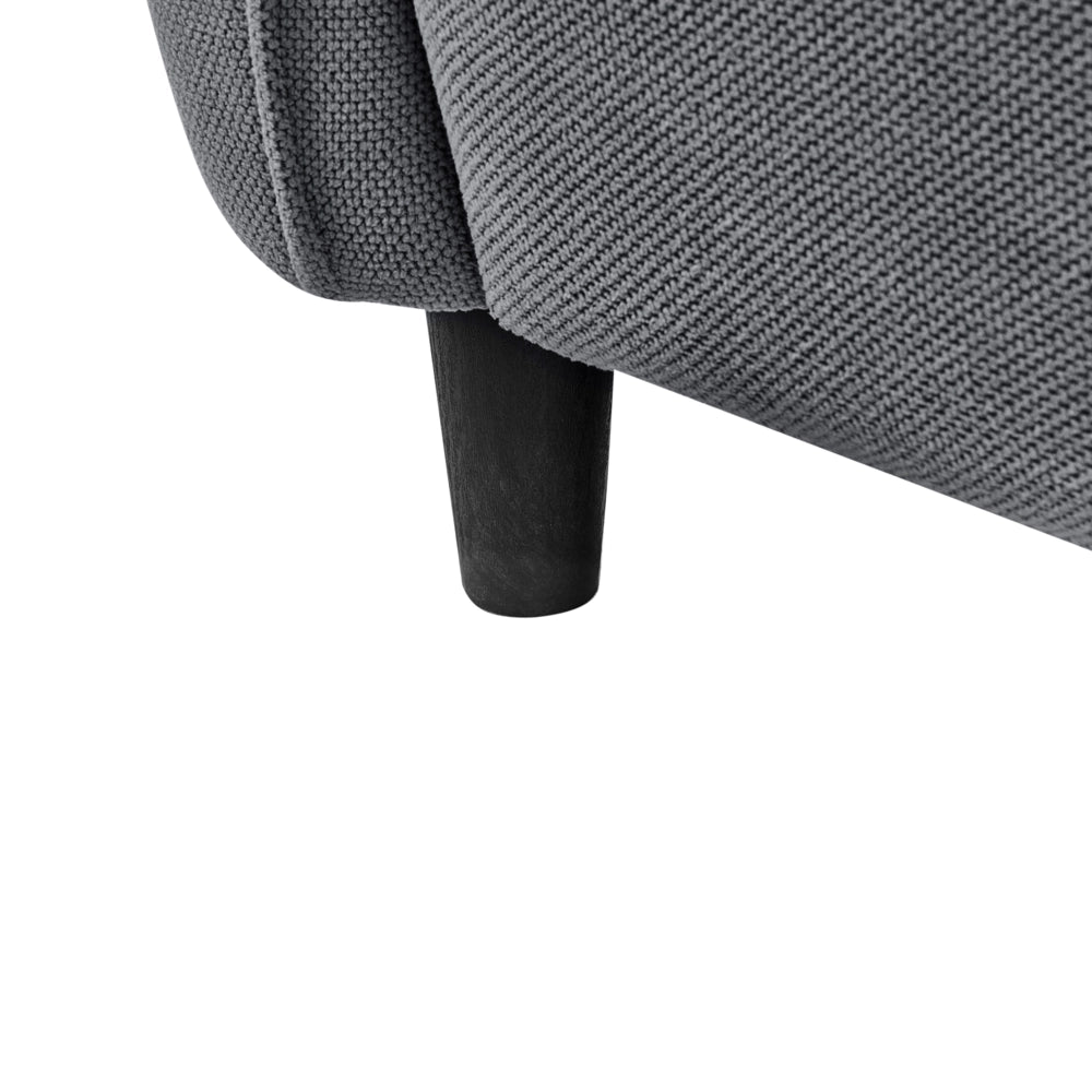 Divano 3 posti Grigio Scuro Poliestere Rivestimento idrorepellente Soggiorno Stile Moderno
