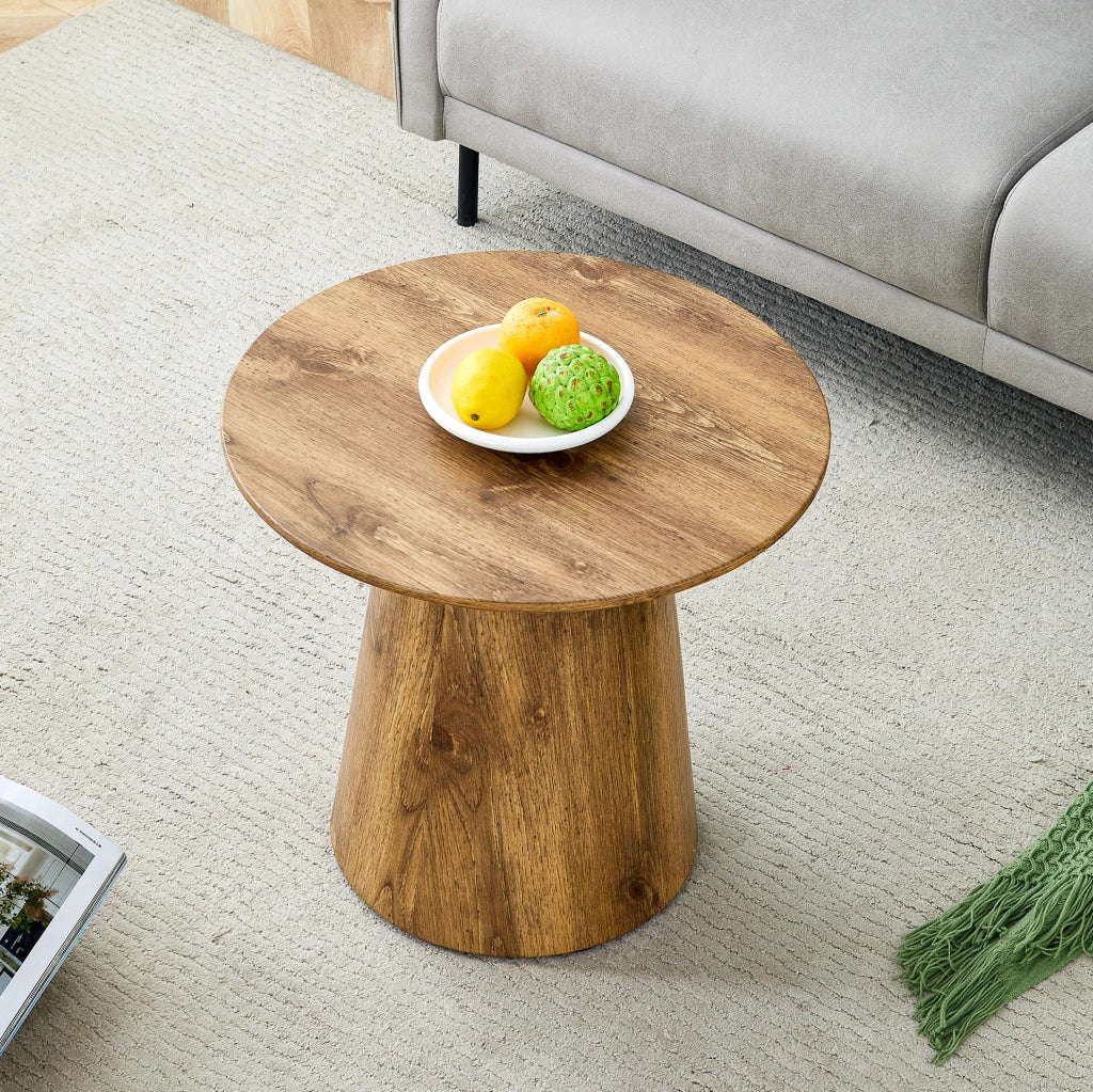 Tavolino rotondo 50x50x48 cm; portata fino a 120 kg; in MDF; naturale