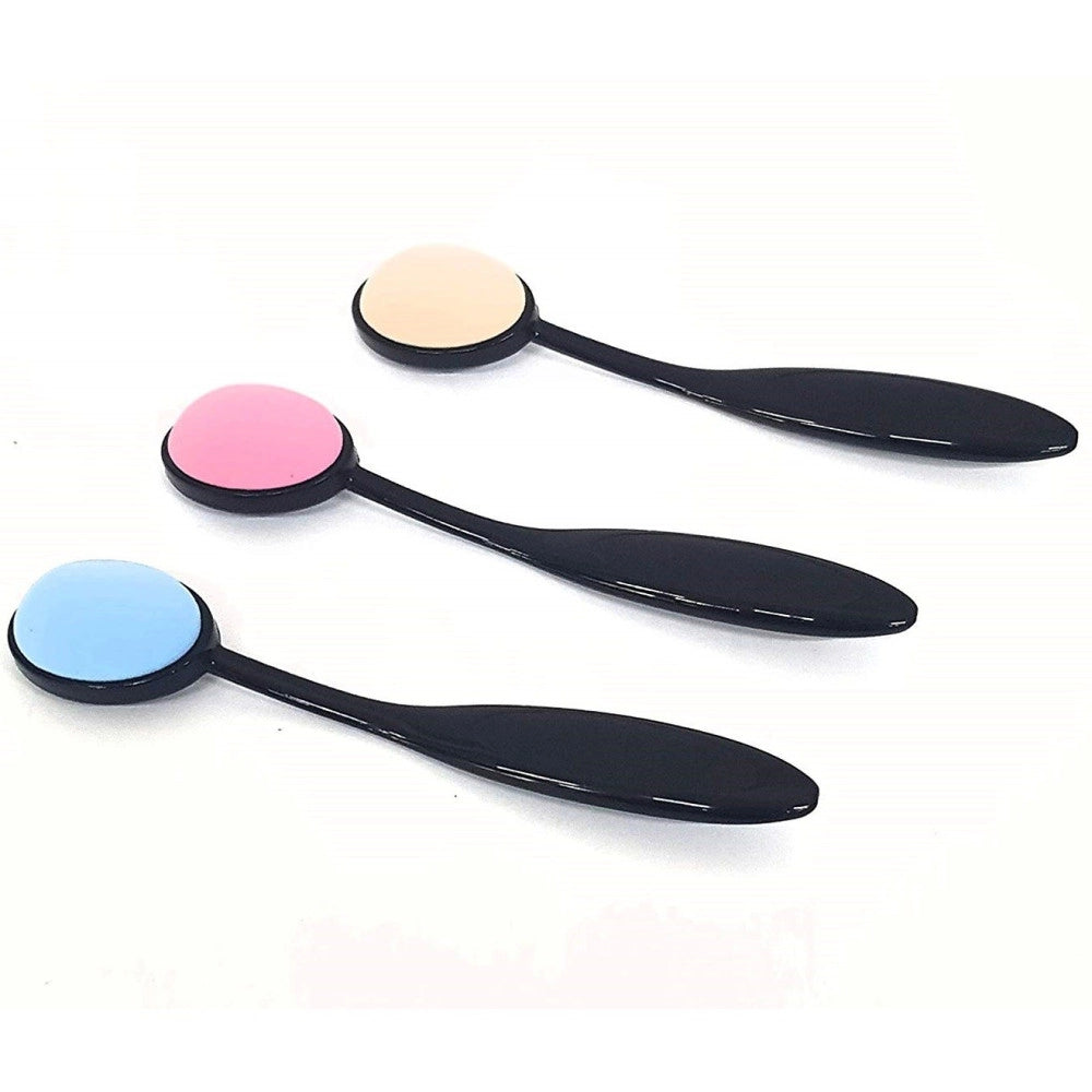 Trade Shop - Pennello Ovale Spazzola 019 Applicatore Fondotinta Correttore Make Up Trucco -
