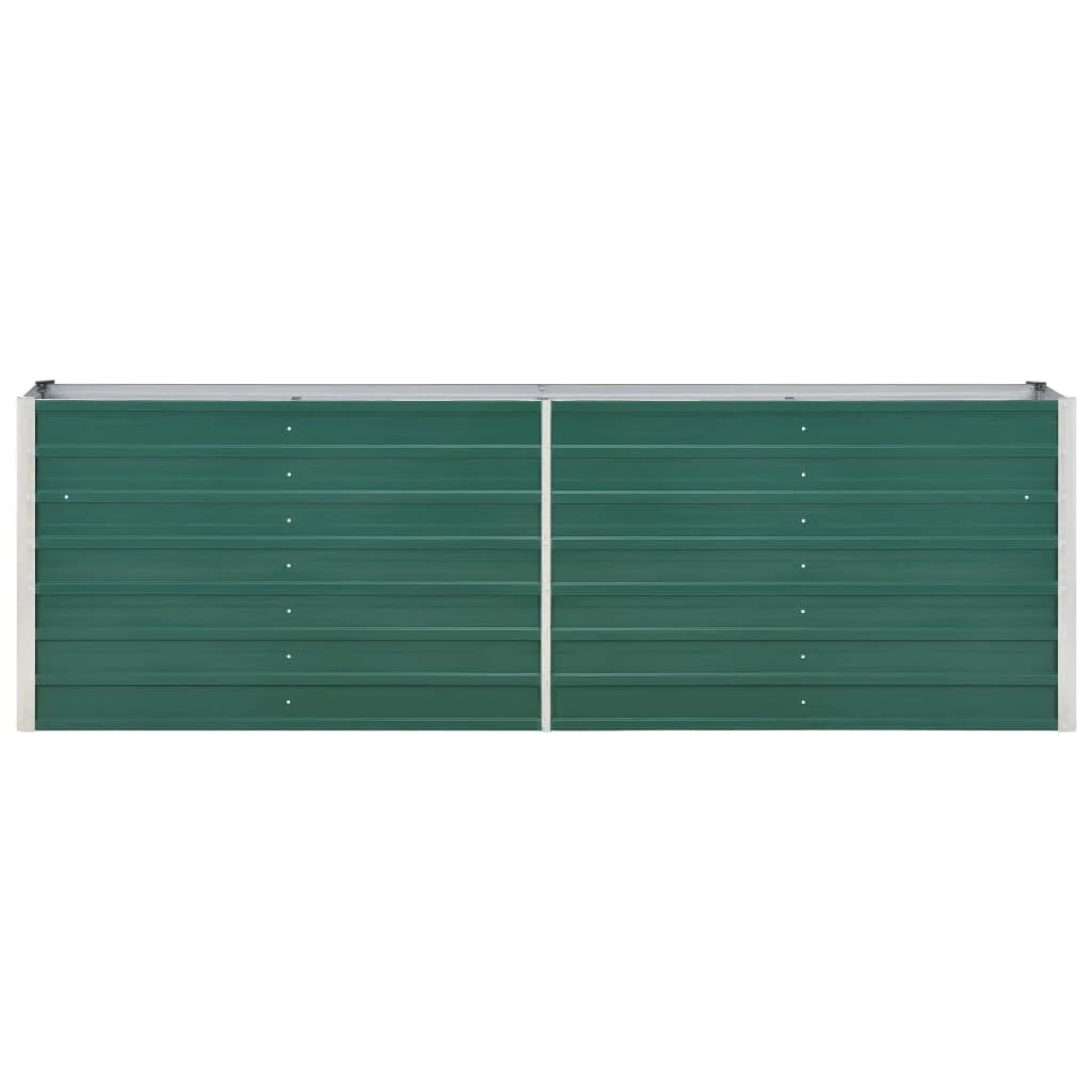 Fioriera rialzata per piante e fiori acciaio zincato 240 x 40 x 77 cm verde 02_0001102
