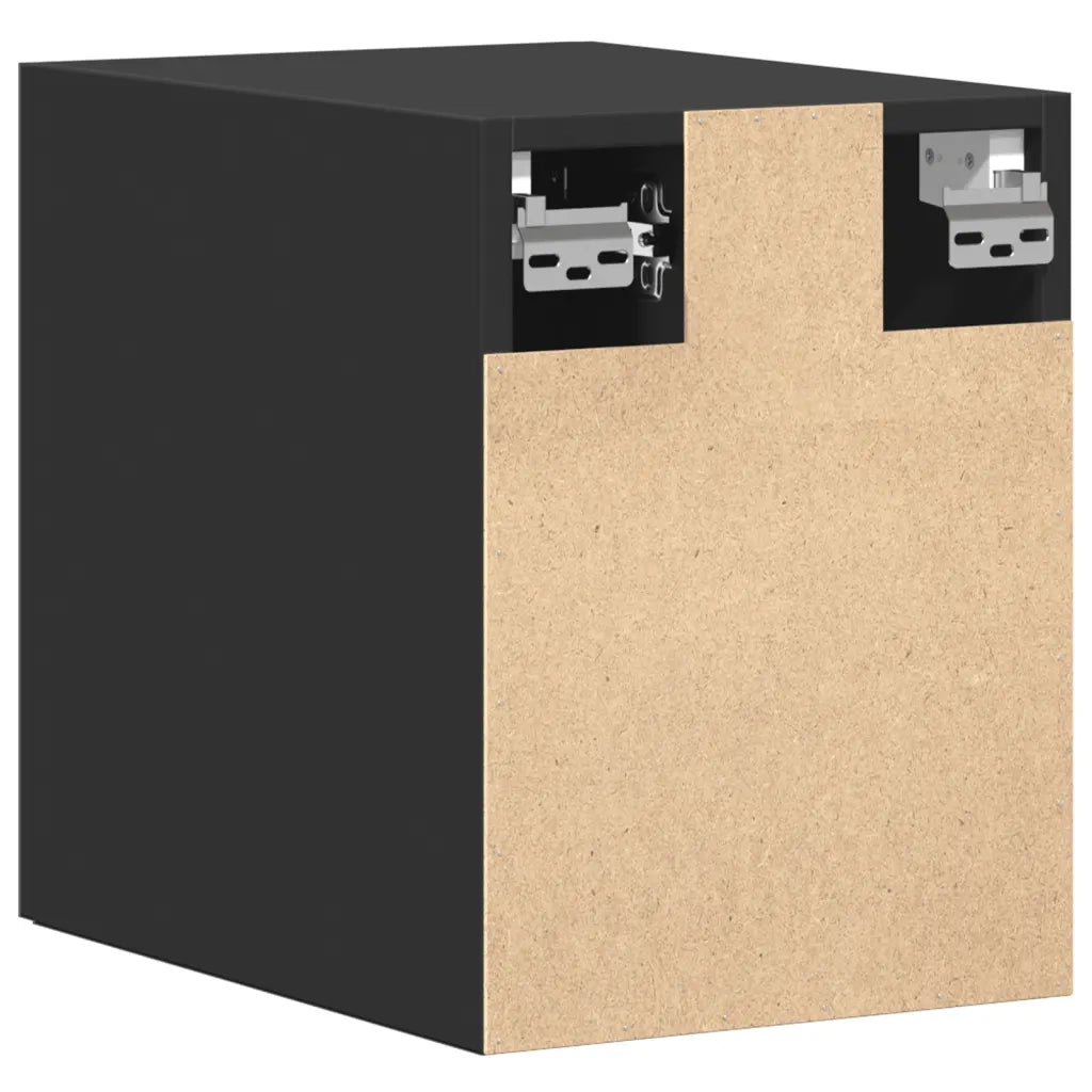 Armadietto a Muro | Mobile a Parete Nero 30x42,5x40 cm in Legno Multistrato