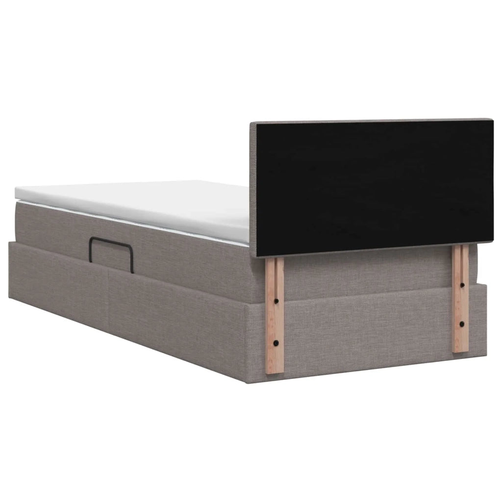 Letto con contenitore LED e materasso Tortora 100 x 200 cm 3459045