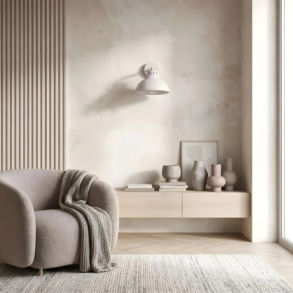Applique Sven 1xE27 beige metallo industriale Luminex