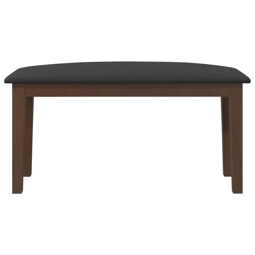 Panca 90 cm Marrone in Legno Massello di Hevea 4102593